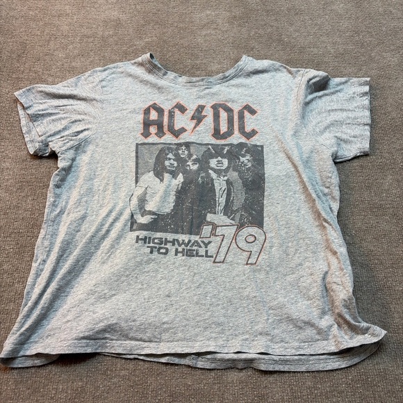 AC/DC Other - AC/DC Gray Highway to Hell 79 Tee 1870